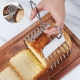 thumbnail image 5 of Stainless Steel Roast Beef Cutting Tongs Onion Slicer, Meat Bread Slicing Tong Food Holder For Slicing Vegetable Fruits Cutting Kitchen Tools, 5 of 7