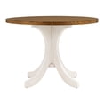 thumbnail image 6 of CoSoTower Mid-Century Solid Wood Round Dining Table for Small Places, Walnut Table, 6 of 8