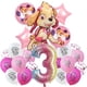 thumbnail image 4 of Juego de globos de perro de la Patrulla Canina, globos de cumpleaños con animación de dibujos animados, vajilla desechable, lindos suministros de decoración para fiestas con garras de perro, 4 of 5