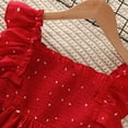 thumbnail image 4 of Dpytoraw Girls Child Sleeveless Dot Prints Ruffles Summer Beach Sundress Party Dresses Princess Dress Girls Floral Dresses Size 5-6 Years, 4 of 5