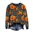 thumbnail image 2 of Tricot Livre de Lecture pour Femmes Halloween Mignon Automne Col Rond Sans Capuche, 2 of 3