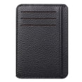 thumbnail image 1 of Retro Women Men PU Litchee Pattern Solid Color Card Case Mini Purse (Black), 1 of 9