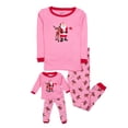 thumbnail image 1 of Pijama Leveret para niña y muñeca de Papá Noel de algodón para 2 a 14 años, 1 of 4