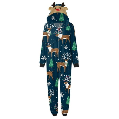 

REORIAFEE Women s One Piece Onesies Print Sleepwear Ugly Christmas Pajamas Jumpsuit Rompers Clubwear Nightwear Hoodies Pajamas Jumpsuit Mom XL