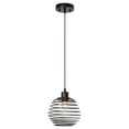 thumbnail image 4 of Vanity Art 1-Light Single Pendant Light with Metal Shade Lighting | Modern Fixtures Accent Ceiling Lights for Bedroom Entrance Doorway Dining Room Living Room Hallway Bathroom Pendants, 21101BK, 4 of 10