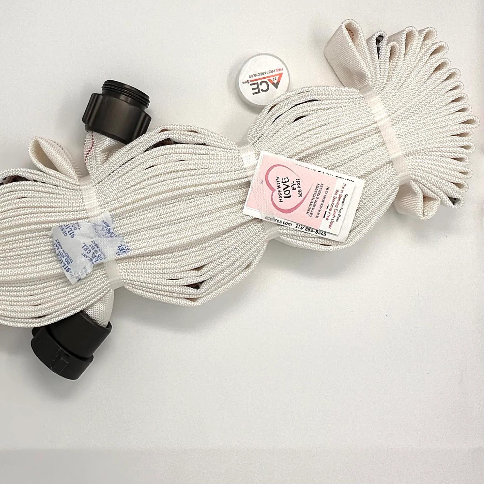 Fire Hose (2 pack) 75’ x 1 1/2” HardCoat Anodized Aluminum Couplings