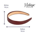thumbnail image 7 of Motique Accessories 1 inch Vegan Leather Headband for Women and Girls (Brown), 7 of 7