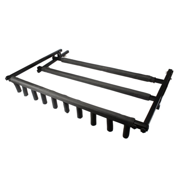 Alvantor Triple Folding Multiple Guitar Rack Stand Iron Frame with Protective Neoprene Tubing Holds Up to 9 Guitars Black