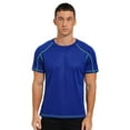 thumbnail image 2 of inhzoy Men's Athletic T-Shirt Quick Dry Workout Gym Sports Tee Tops Royal Blue XL, 2 of 7