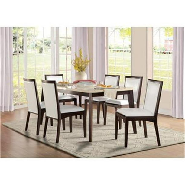 Homelegance 5465 66 Tijeras Collection Dining Table With Faux Marble Top 44 Dark Wood 38 X 30 In Com Dining Table With Faux Marble, Kitchen 038 Dining Room Table
