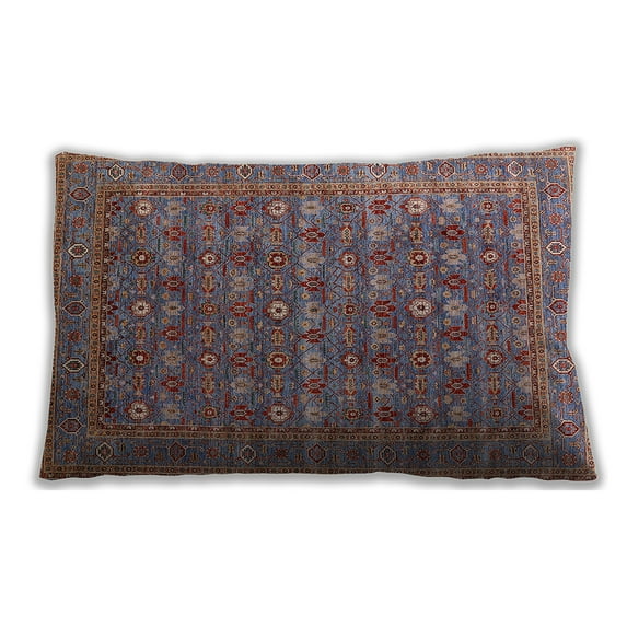 Ahgly Company Outdoor Rectangular Mid-Century Modern Lumbar Throw Pillow, 13 inch by 19 inch