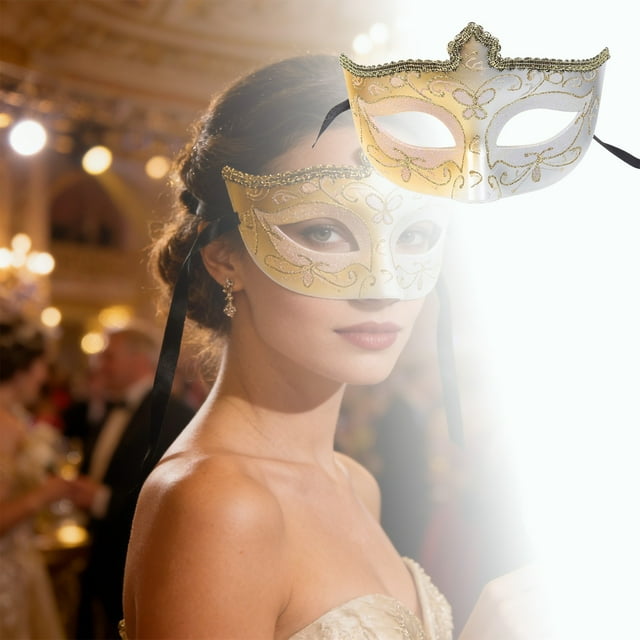 Huanglei Masquerade Lace Party Beauty Half Face Lady Wearing