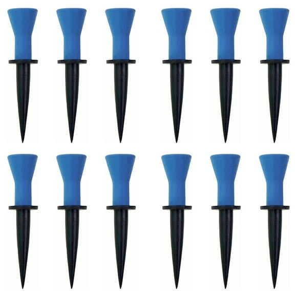 serony Lot de 12 T-Shirts de Golf Balle en Plastique Support Stable Portable Réutilisable Accessoires de Pratique de Golf Extérieur Intérieur Apprenants Bleu 76mm