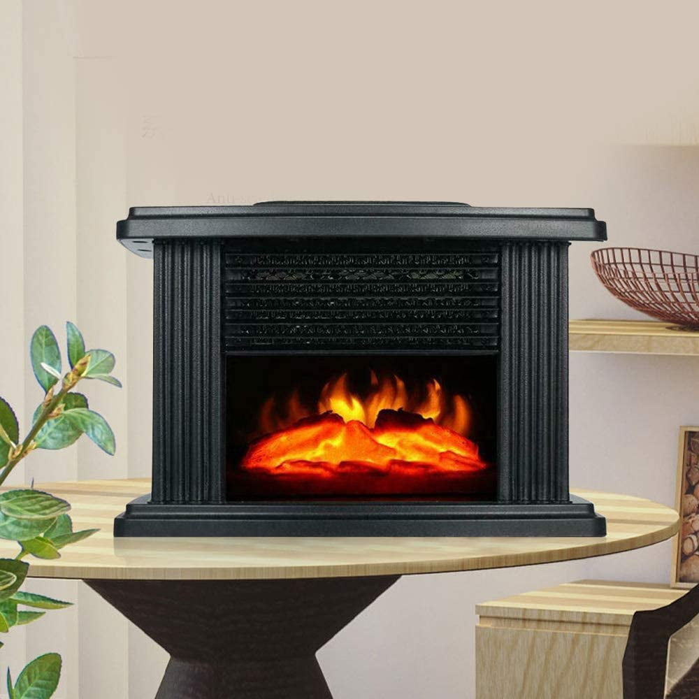 Anqidi 1000W Electric Fireplace Fast Heating Space Heater Black Freestand  3D Flame Stove Log Burner Warmer - Walmart.com