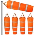 thumbnail image 1 of QUTETN 4 Pack 40 Inch Windsock  Heavy Duty Printed Wind Direction Measurement Sock Bag  Rip-Stop Orange Windsocks with Reflective Belt for Outdoors Airport Farm and Park, 1 of 8