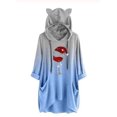 thumbnail image 2 of Sudadera informal de manga larga con capucha y estampado navideño para mujer Pompotops gfhjh23442, 2 of 3
