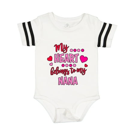 

Inktastic My Heart Belongs to My Nana Gift Baby Boy or Baby Girl Bodysuit