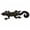 Black Yellow, variant on Floating Gecko Soft Fishing Lure, Lifelike Lizard Creature Bait with Curly Tail and Hooks for Bass and Pike, Green Stripe, 5.31 Inch