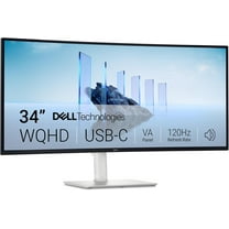Dell Plus S3425DW 34" Class UW-QHD Curved Screen LED Monitor, 21:9, Ash White
