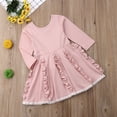 thumbnail image 1 of Bébé Enfant Fille Robe à Manches Longues Dentelle Robe de Soirée Princesse Vêtements, 1 of 5