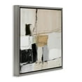 thumbnail image 4 of Stupell Industries Beige Black Organic Collage Abstract Painting Gray Floater Framed Canvas Art Print Wall Art, 18 x 18, 4 of 10