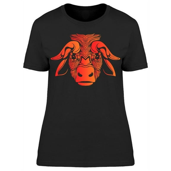 Cow Head Animal T-Shirt Women -Image by Shutterstock, Female Medium