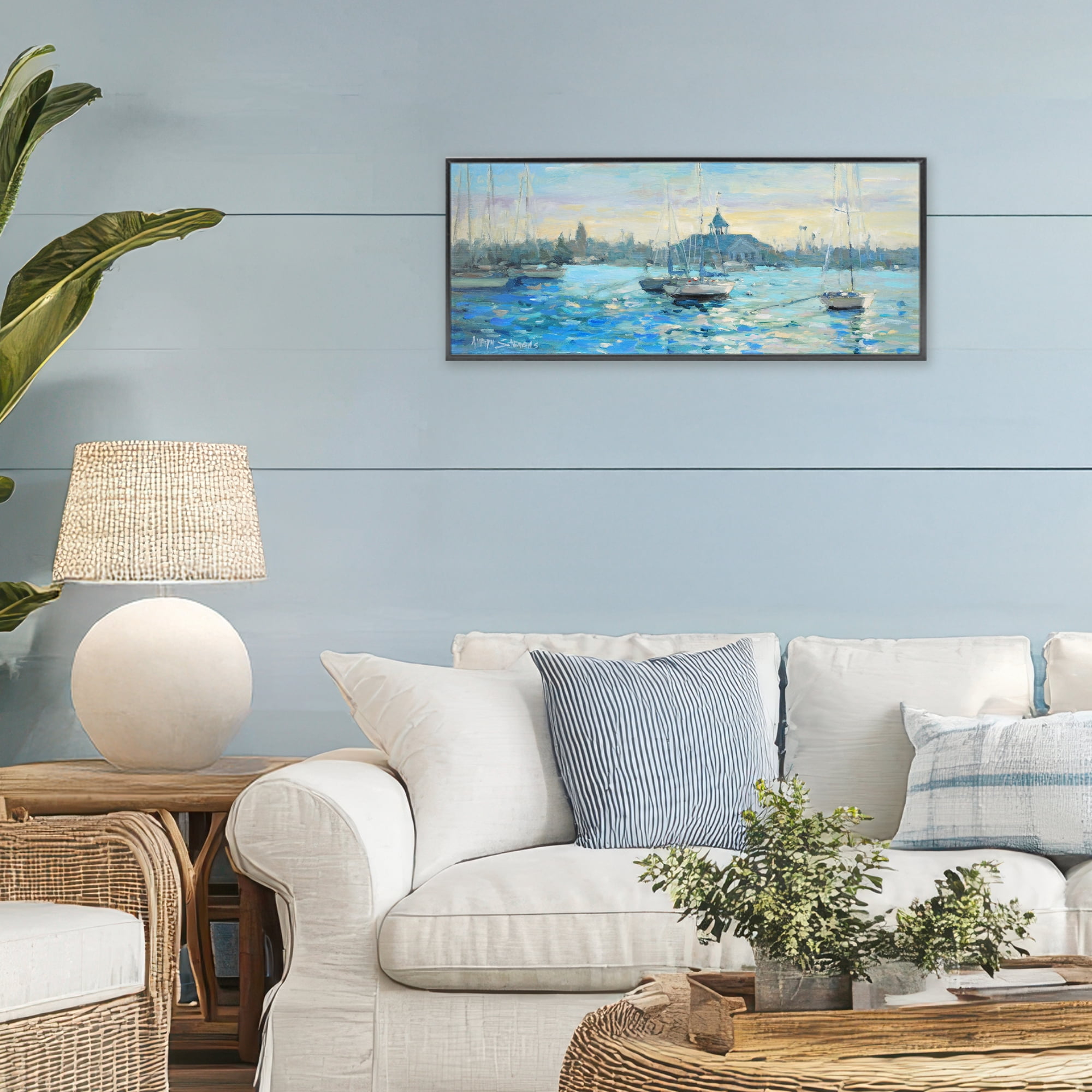 Stupell Industries Sunday On The Water Black Framed Giclee Art, design by Allayn Stevens