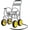 Silver, variant on Garden Hose Reel Cart, Mobile Water Hose Cart with Heavy-duty Metal Frame & 4 Solid Wheels, Hold up to 330 ft of 5/8" Hoses, Outdoor Planting Tool for Lawn & Backyard (Silver)