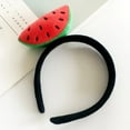 thumbnail image 3 of Anvazise Cute Girls Watermelon Strawberry Plush Headband Hairband Hair Hoop Accessory, 3 of 13