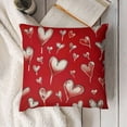 thumbnail image 3 of SHANXI Valentines Day ,Watercolor Hearts Decorations Holiday Farmhouse Decorative Pillow Case Decor for Sofa Couch White, 3 of 5
