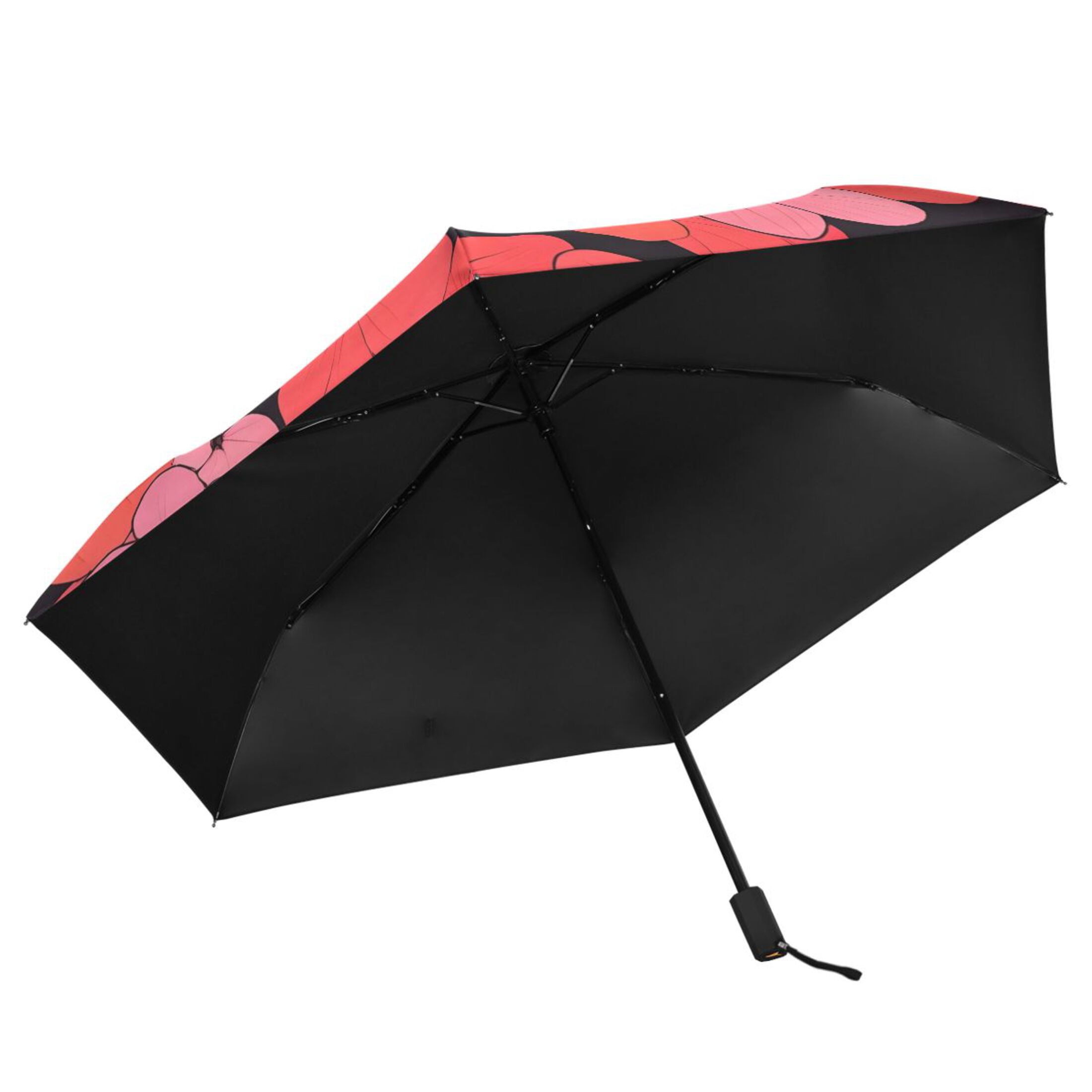 ALAZA Elegant Flowers-r5 UPF 50+ Compact Folding Umbrella for Rain Travel Umbrella Packable