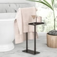 thumbnail image 1 of Elodie Standing Towel Racks Bath Towel Holder Bathroom Storage Shelf Black Freestanding with tray, 1 of 8