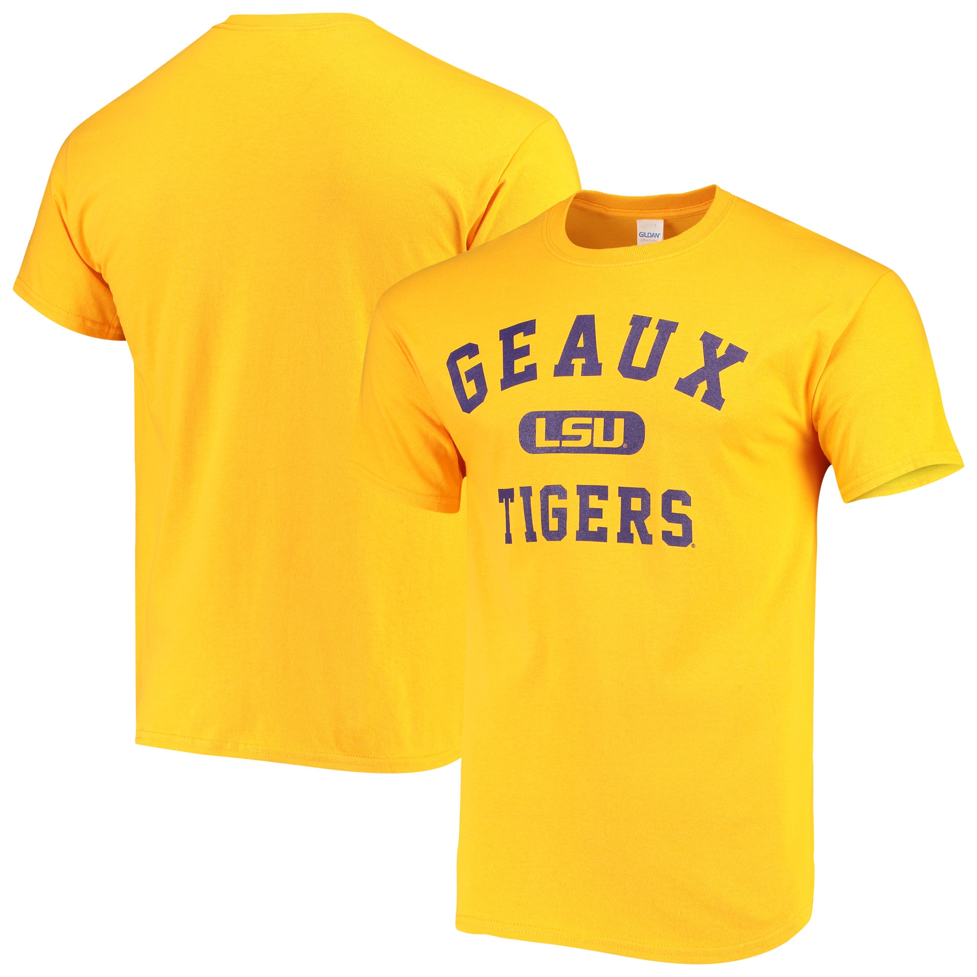Men's Gold LSU Tigers Geaux Tigers Arch 