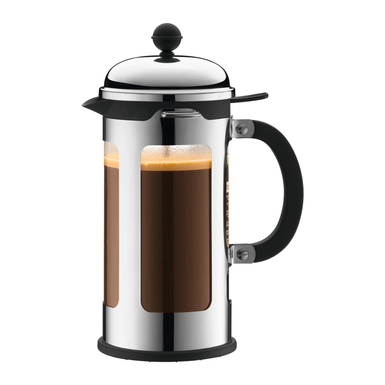 Bodum Chambord Locking Lid French Press Coffee Maker , 34 Ounce, Chrome