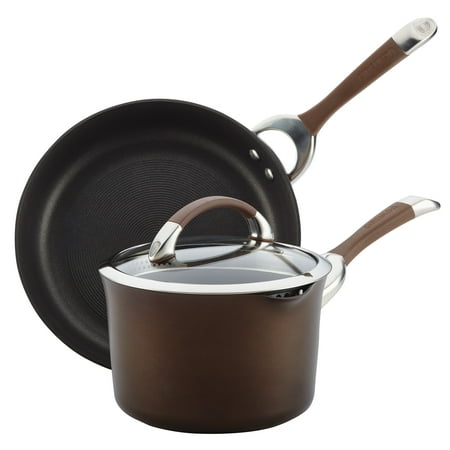 

Symmetry Hard-Anodized Non-stick Cookware Set 3-Pieces Chocolate