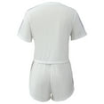 thumbnail image 3 of Women's Short Sleeve Pajama Set Classic-Fit Sleepwear PJS Cute Print Round Neck Tee and Shorts With Pockets Summer Sleepwear Pjs Sets S-XXL, 3 of 8