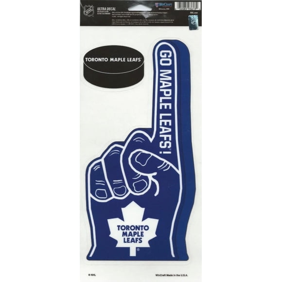 Maple Leafs de Toronto Autocollant/décalcomanie Multi-Usage Doigt/palette 4 Pouces x 9 Pouces