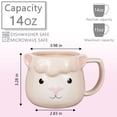 thumbnail image 2 of Taza de café de cerámica ToCooto Llama, 414 ml, 2 of 8