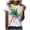 Hot Pink, variant on Womens T Shirts, Women's F Print Round Neck Short Sleeve Top Casual Tee Blouse Sky Blue S