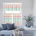 thumbnail image 6 of 3 Piece Kitchen Curtains and Valances Set Peach Pink Green Ombre Cafe Curtains 36 Inch Length Farmhouse Stripe Modern Valance & Tier Curtain for Living Room Bedroom Small Window 54"x18"+27"x36"*2, 6 of 6