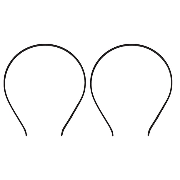 EeaseMX 2 unids creativo bricolaje cabello aro de cabello moda heavebands hechos a mano diademas (negro)