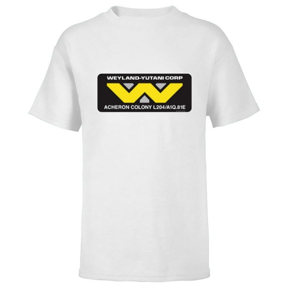 Alien 45th Anniversary Weyland-Yutani Corp Acheron Logo - Short Sleeve T-Shirt for Kids - Customized-White