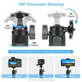 thumbnail image 4 of PULUZ 360 Panorama Aluminum Alloy Tripod Ball Head Adapter with Knob Lock(Black), 4 of 6