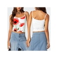 thumbnail image 3 of Aojekbee Women Crop Camisoles Floral Print Spaghetti Strap Sleeveless Backless Tank Tops Summer Vests Tops Streetwear, 3 of 9