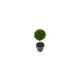 thumbnail image 3 of A&B Home Artificial Plants - Artificial Boxwood Topiary Tree, Artificial Ball Shaped Tree w/Black Pulp Pot for Home D√©cor Indoor,Set of 3 Faux Tabletop Plant, 11" x 4" x 10", 3 of 7