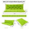 thumbnail image 4 of Outdoor Cushions for Patio Furniture, 4" Thick Waterproof Porch Swing Cushions Replacement with Backrest, 2-3 Seater Bench Cushion（Light green,40*60in）, 4 of 7