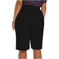 thumbnail image 7 of GUACER Womens Cotton Linen Shorts High Waisted with Pockets Side Button Casual Loose Fit Summer Shorts, 7 of 7