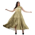 thumbnail image 3 of Moomaya Robes Chemises à Col pour Femmes Imprimées en Rayonne à Boutons Robes Maxi pour Femmes, 3 of 4