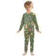thumbnail image 6 of FORMRS Long Sleeve Top and Pants Pajama Set for Niños 2-Piece Sleepwear, Sizes 18M-8Y, Yellow Christmas Gingerbread, 6 of 6