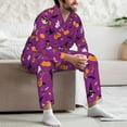 thumbnail image 7 of Balery Halloween2 Pattern Pajama Sets for Men Long Sleeve 2 Piece Sleepwear Loungewear Sets Soft PJ's with Pockets Long Sleeve Comfy Pj Sets-Small, 7 of 7